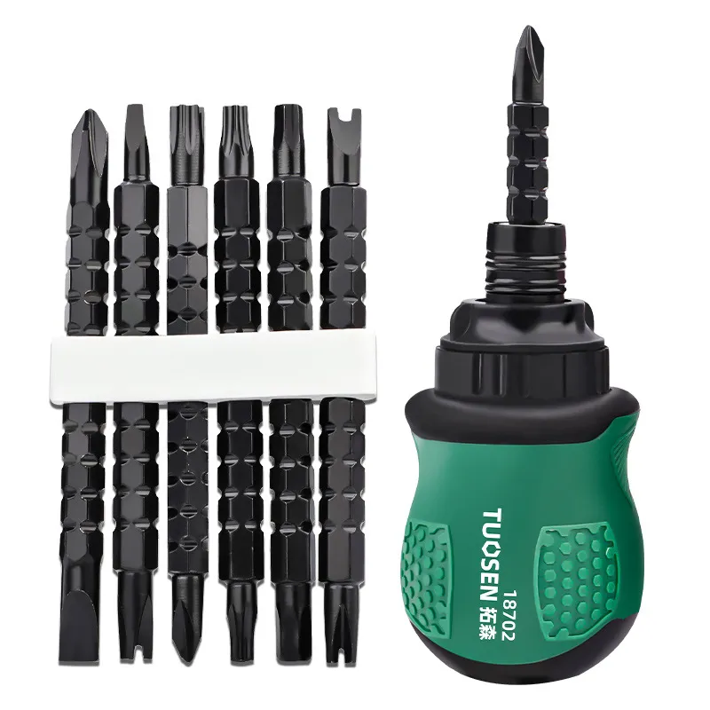 Multifunctional Ratcheting Screwdriver Set with Extendable Shaft – 2-in-1 Phillips & Slotted Magnetic Bits, Telescopic Hand Tool Kit for DIY, Automotive & Electronics Repair